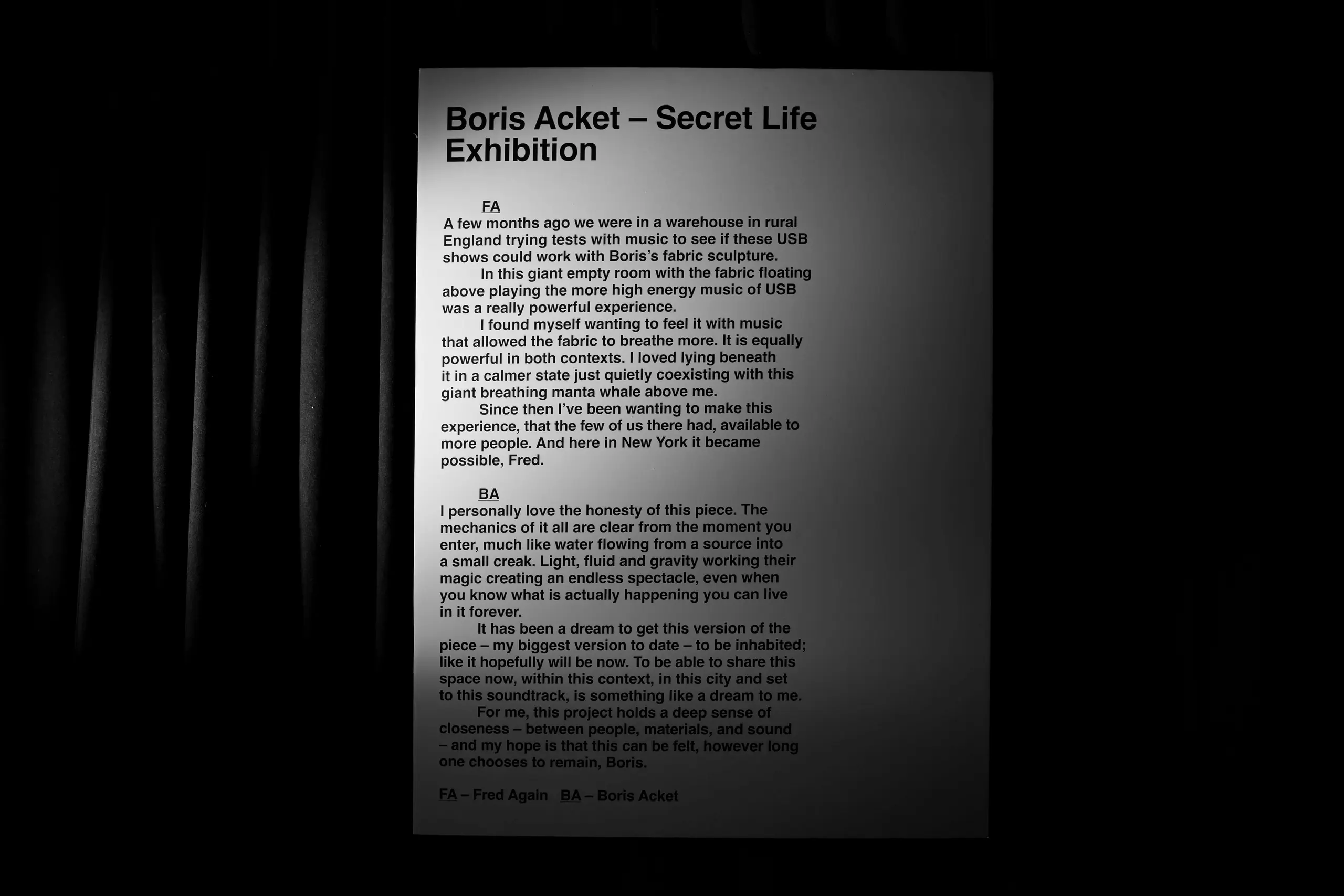 Fred again.. & Boris Acket at Secret Life Exhibition, New York – Eric Dew